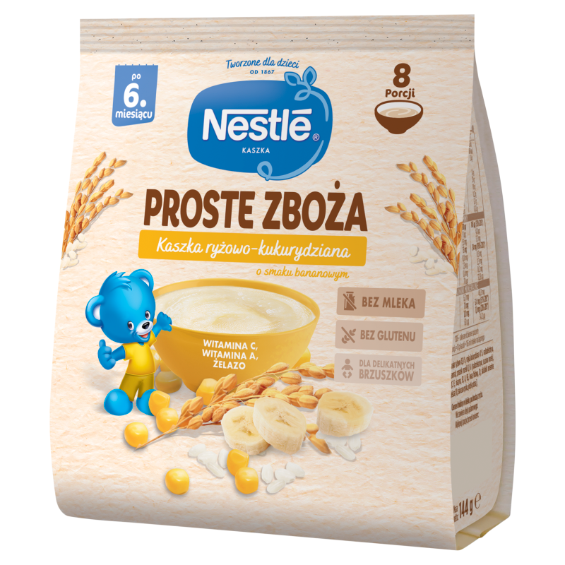 NESTLE Proste Zboża Kaszka ryżowo-kukurydziana o smaku bananowym po 6 miesiącu