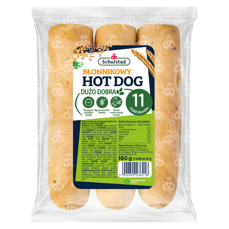SCHULSTAD Hot dog francuski błonnikowy