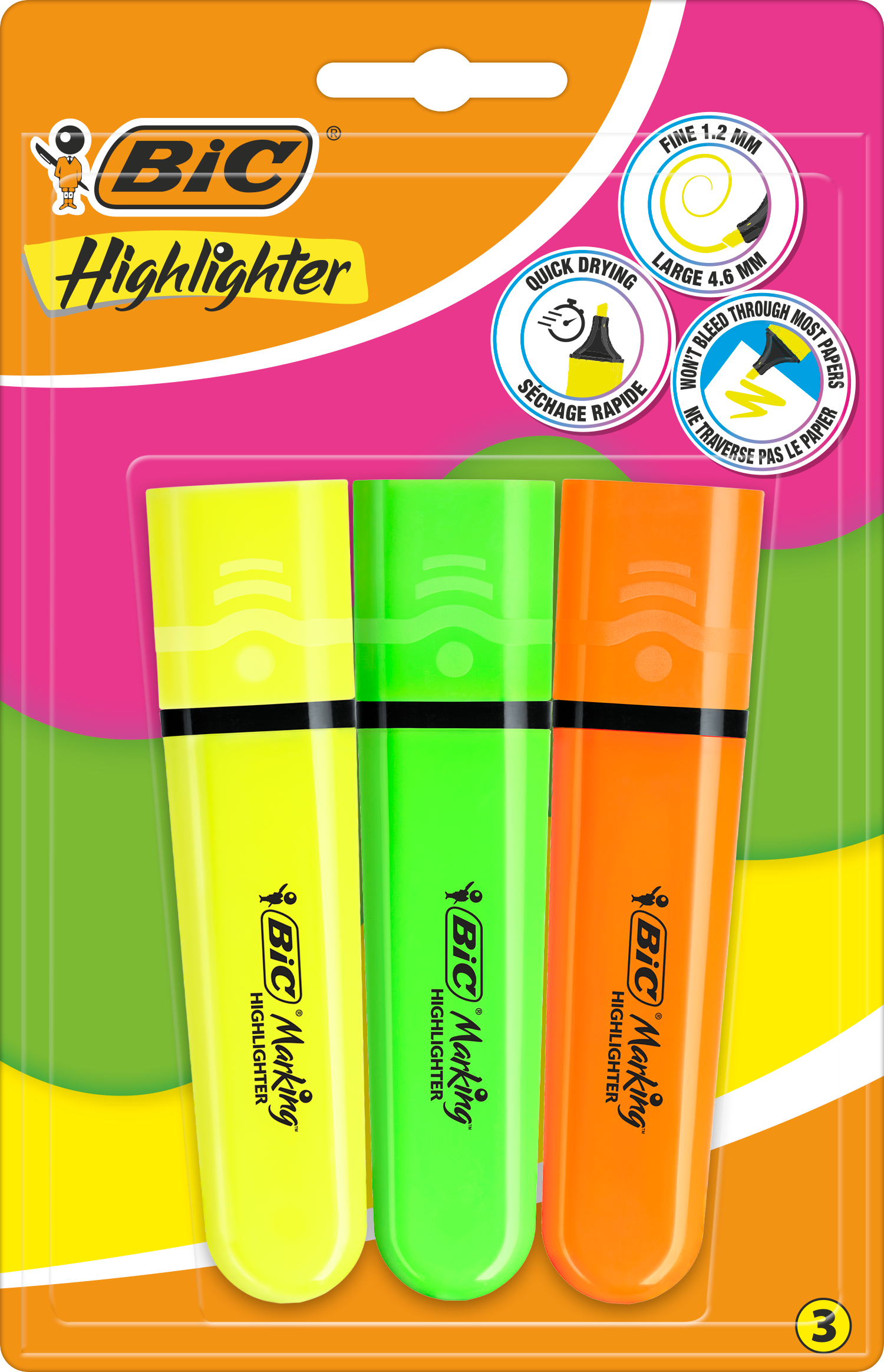 BIC Zakreślacz mix neon blister 3 szt.
