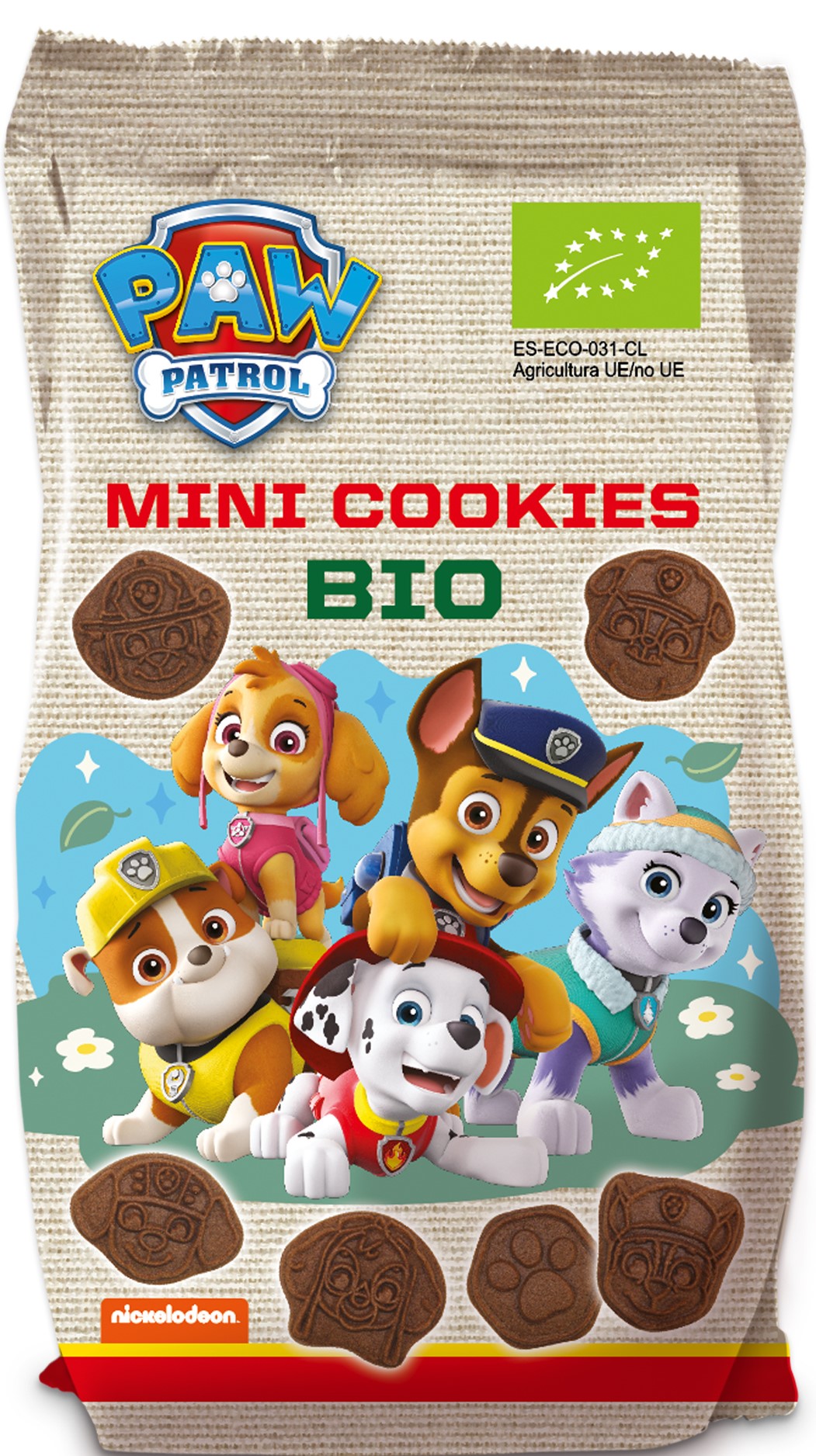 PSI PATROL Mini ciastka kakaowe dla dzieci BIO
