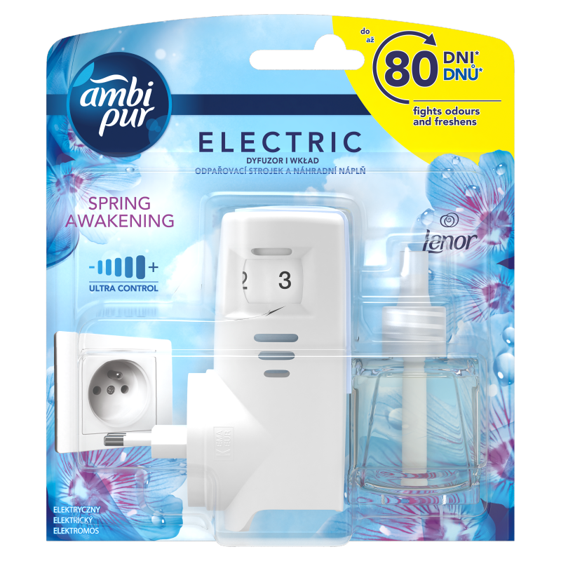 AMBI PUR Zestaw startowy do elektrycznego odświeżacza powietrza Spring Awakening 20 ml