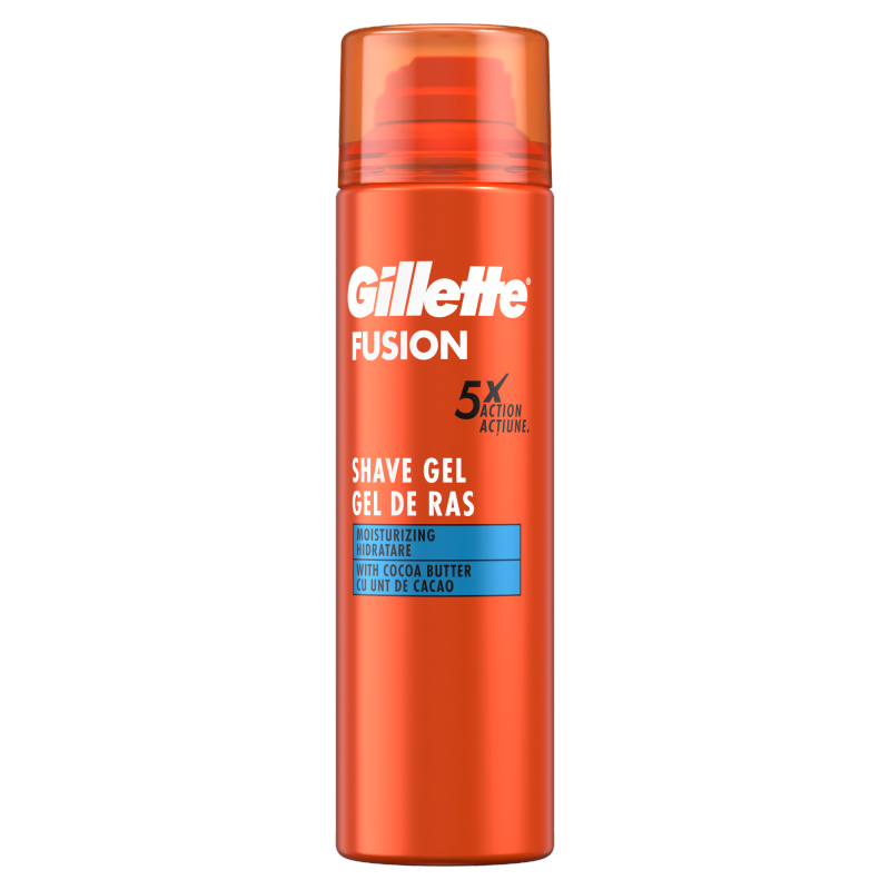GILLETTE Fusion Nawilżający żel do golenia z masłem kakaowym dla mężczyzn frisco.pl