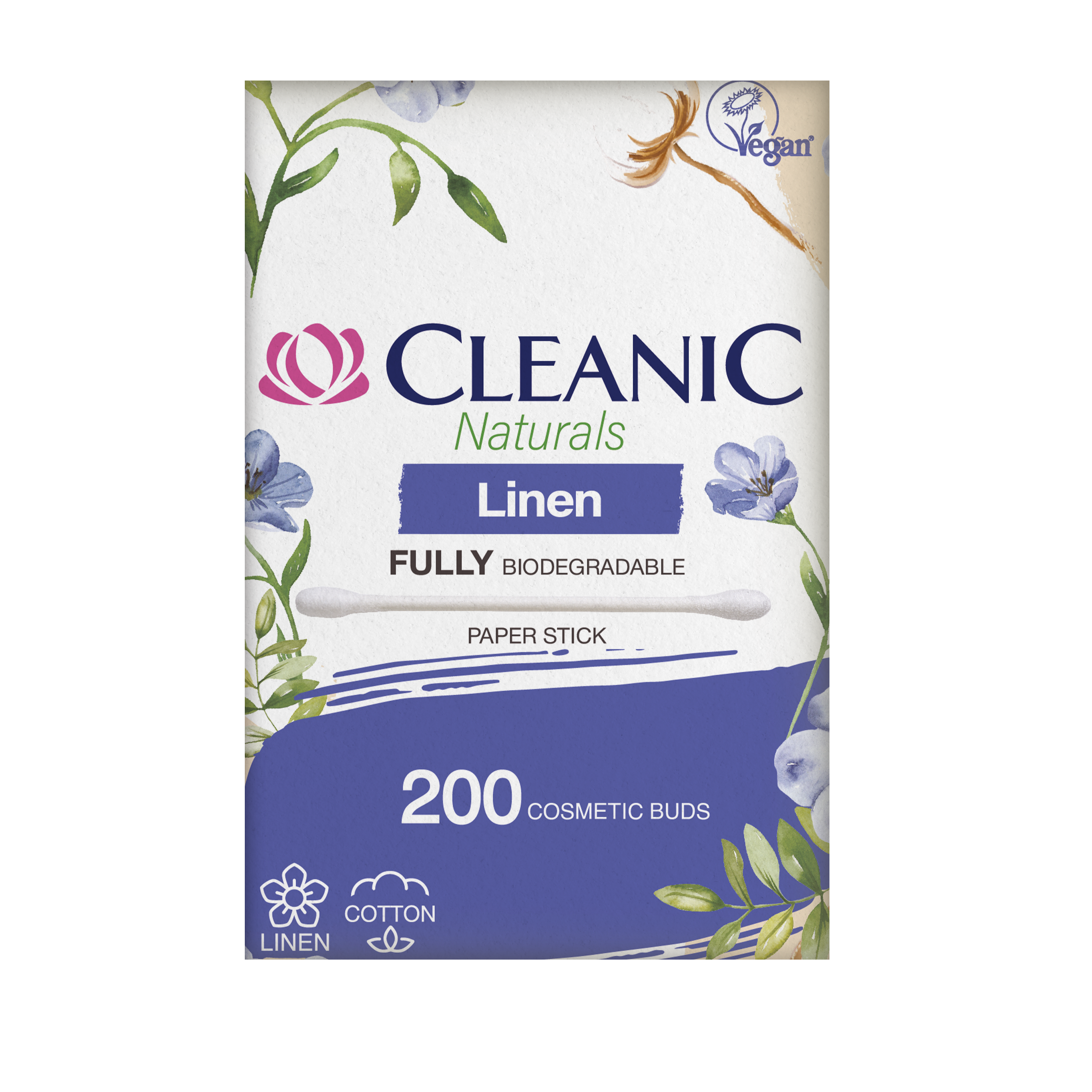 CLEANIC Naturals Linen Patyczki higieniczne 200 szt.