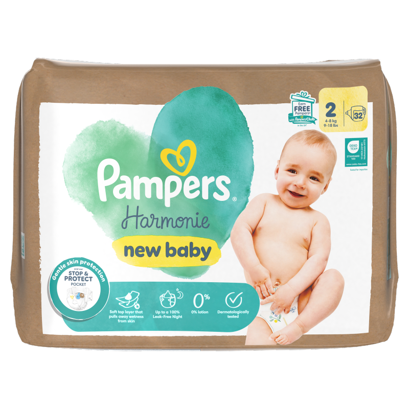 PAMPERS Harmonie Pieluchy Rozmiar 2 (4-8kg) frisco.pl