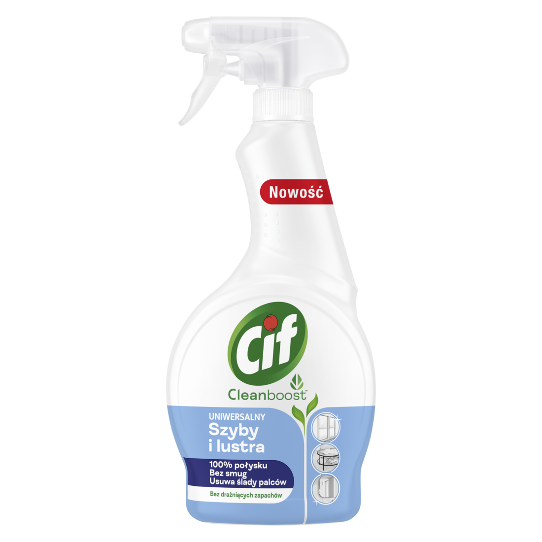 CIF Cleanboost Płyn do czyszczenia uniwersalny Szyby i lustra - spray