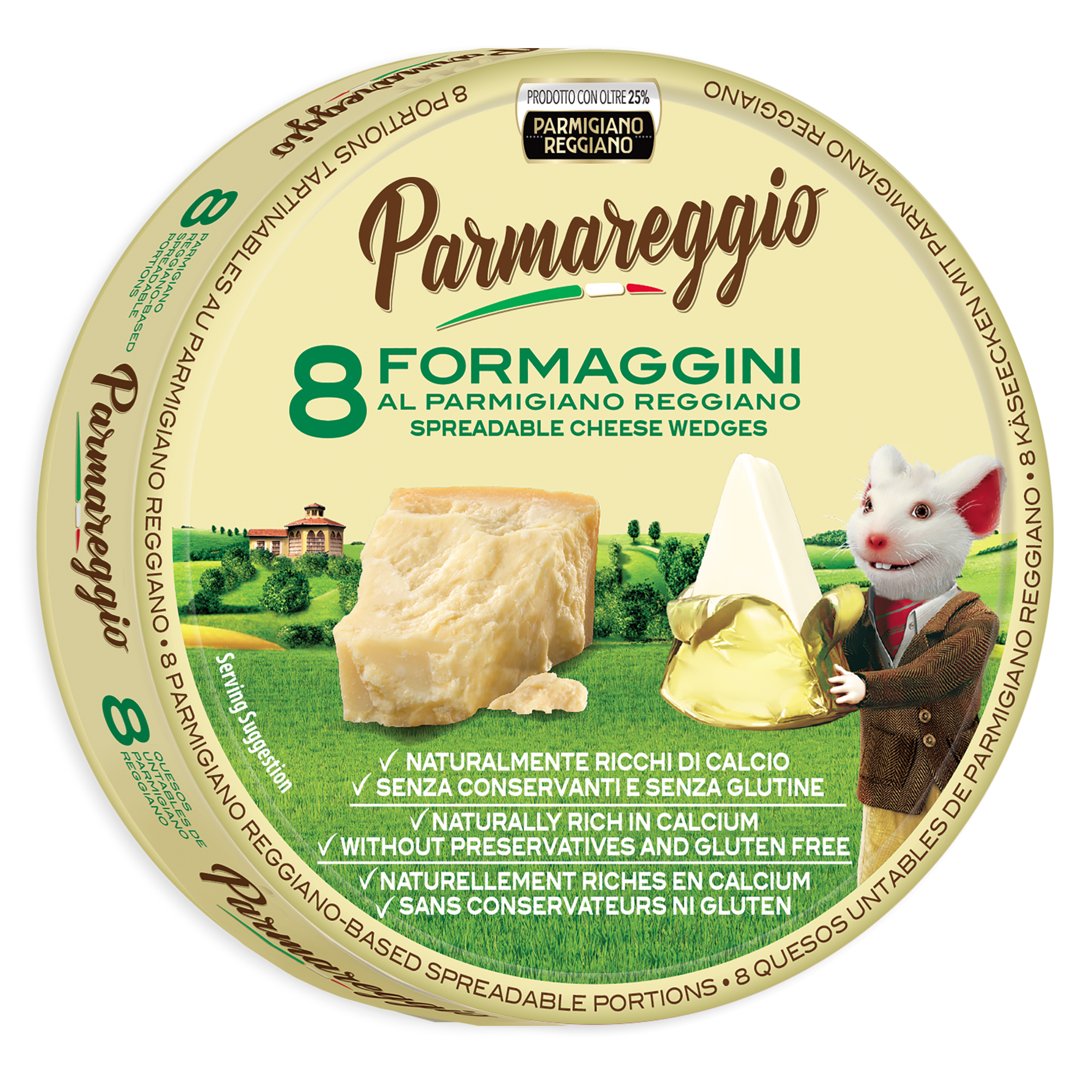 PARMAREGGIO Ser do smarowania z Parmigiano Reggiano 8x175g