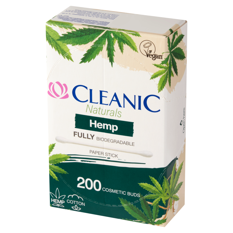CLEANIC Naturals Hemp Hipoalergiczne patyczki higieniczne 200 szt.