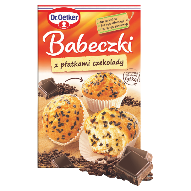 DR. OETKER Babeczki z płatkami czekolady - mieszanka do wypieku frisco.pl