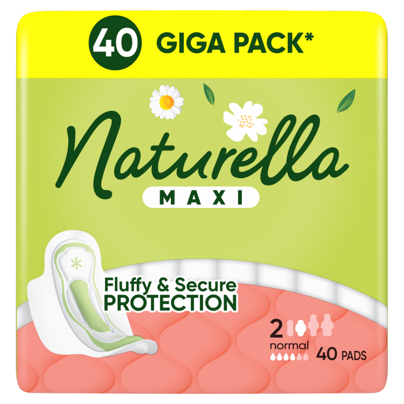 NATURELLA Podpaski ze skrzydełkami 40 szt.