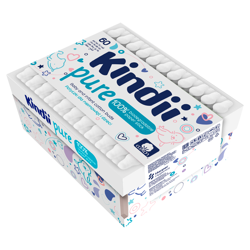 KINDII Pure Patyczki higieniczne dla dzieci 60 szt.