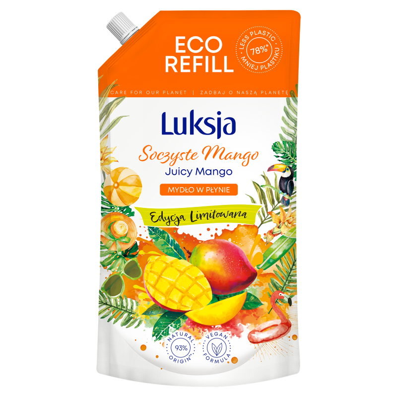LUKSJA Mydło w płynie Soczyste Mango - zapas