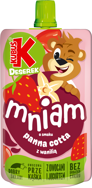 KUBUŚ Deserek mniam o smaku panna cotta z wanilią