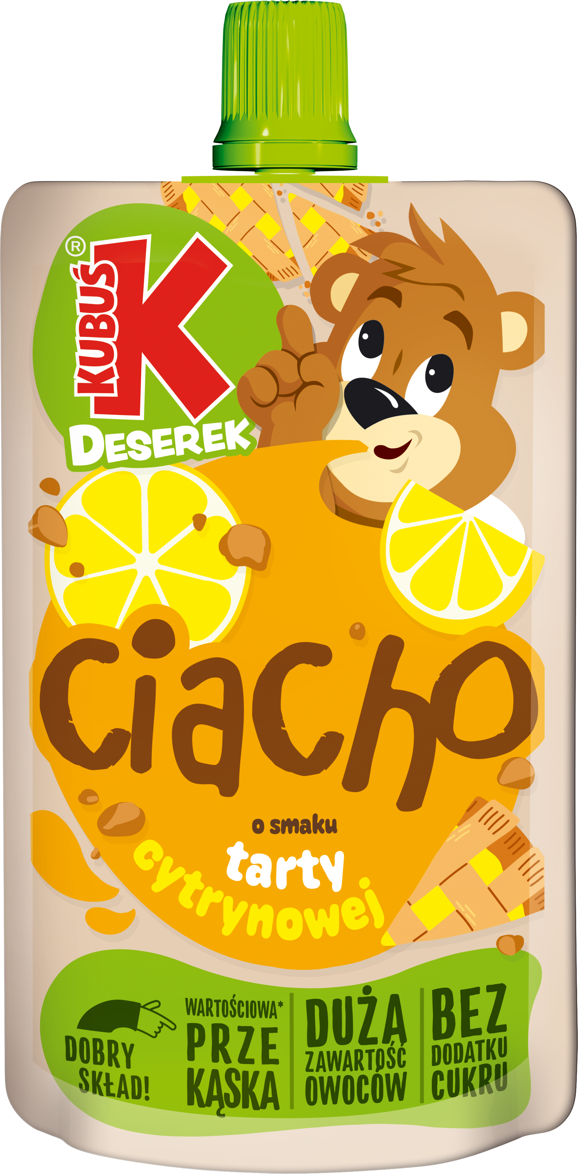 KUBUŚ Deserek ciacho o smaku tarty cytrynowej