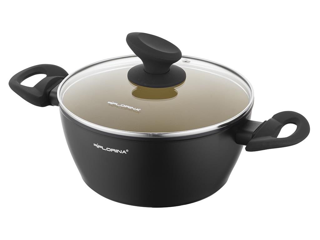 FLORINA Garnek aluminiowy z pokrywką, 20 cm 2.1L