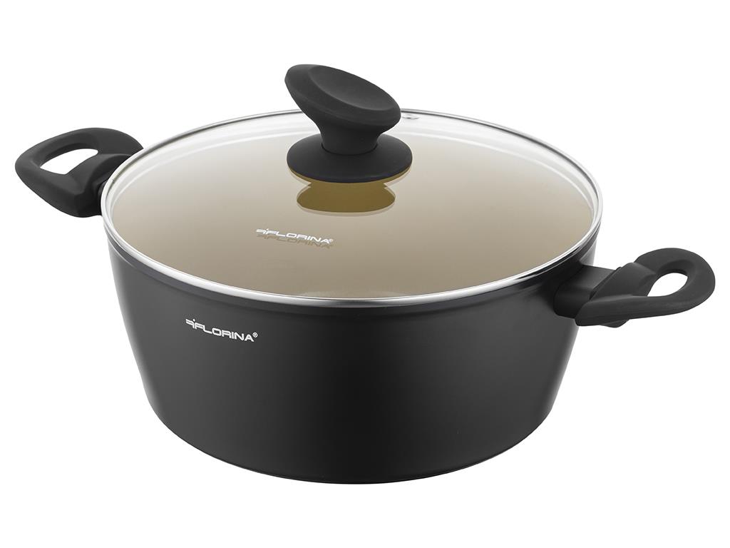FLORINA Garnek aluminiowy z pokrywką, 24 cm 3.6L