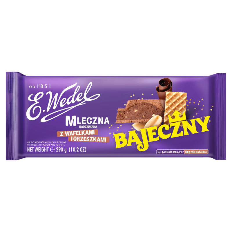 WEDEL Bajeczny Czekolada mleczna nadziewana z wafelkami i orzeszkami frisco.pl