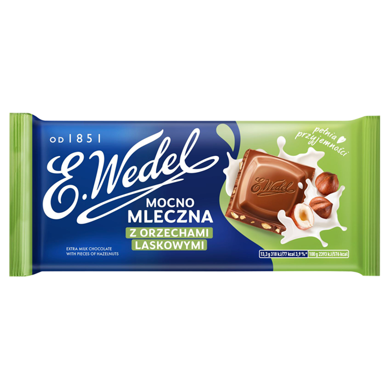 WEDEL Czekolada mocno mleczna z orzechami laskowymi frisco.pl