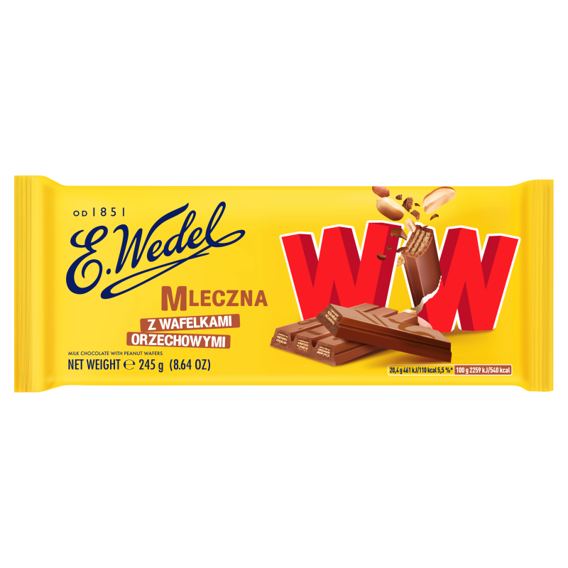 WEDEL Czekolada mleczna z wafelkami orzechowymi WW