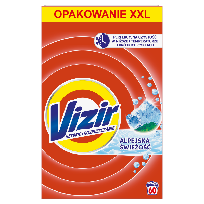 VIZIR Alpine Fresh Proszek do prania białych i jasnych tkanin 60 prań frisco.pl
