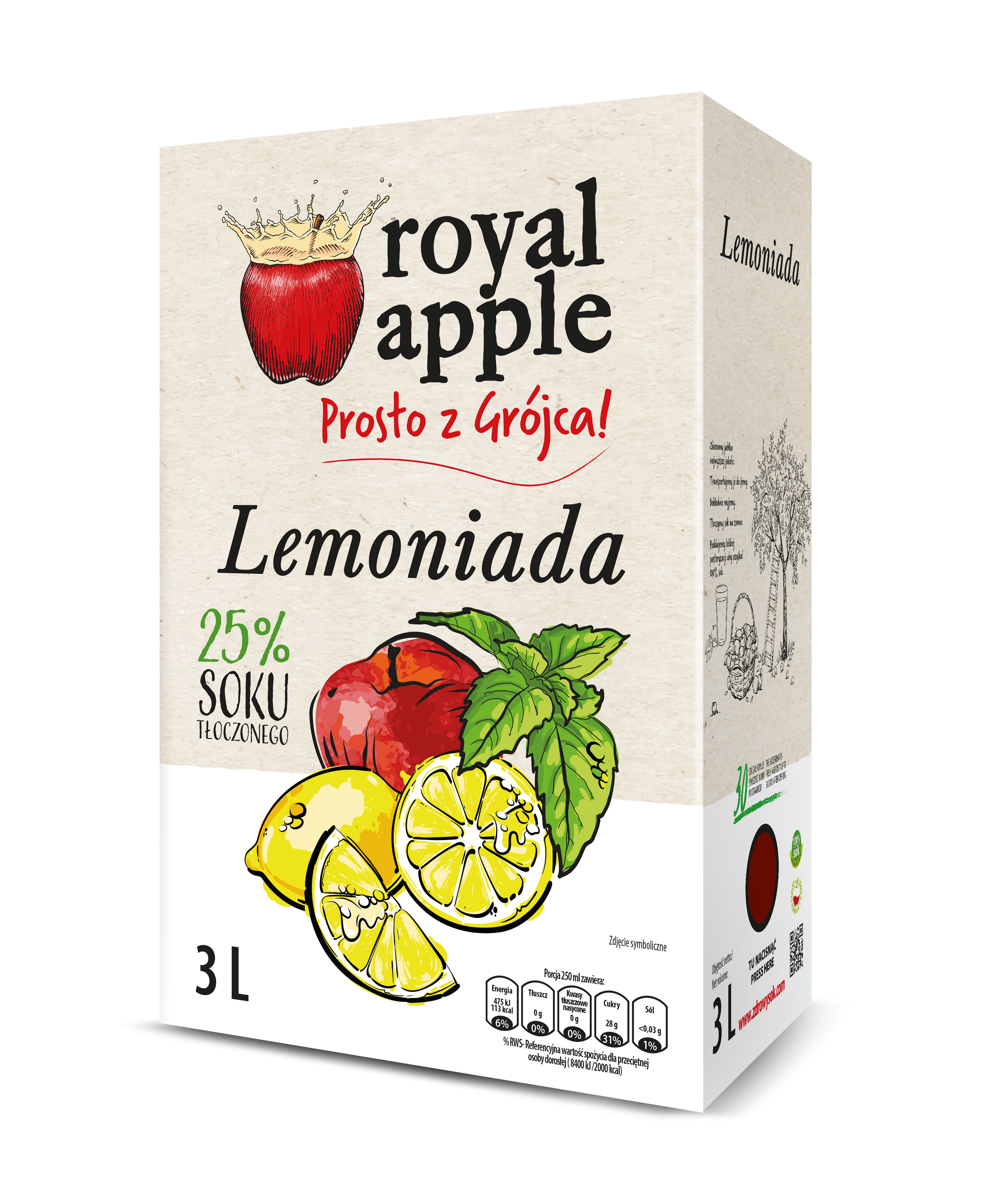 ROYAL APPLE Lemoniada cytryn mięta
