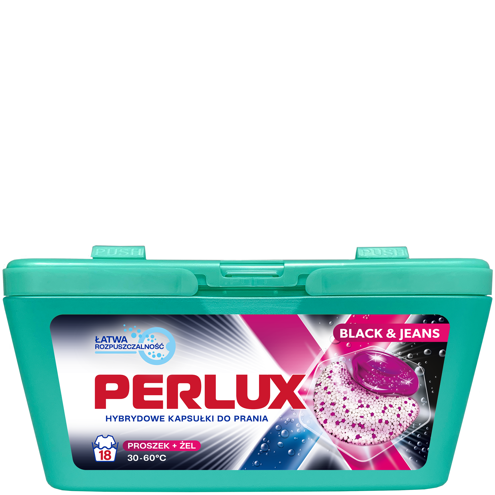 PERLUX Hybrydowe kapsułki do prania Black&Jeans 18 szt.