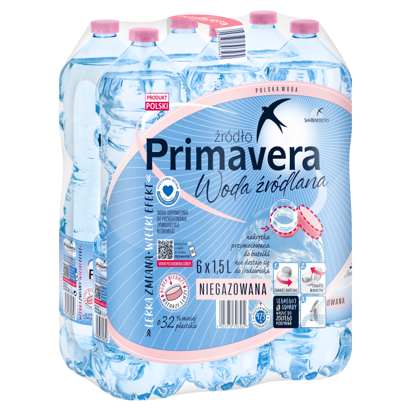 PRIMAVERA Naturalna woda źródlana niegazowana