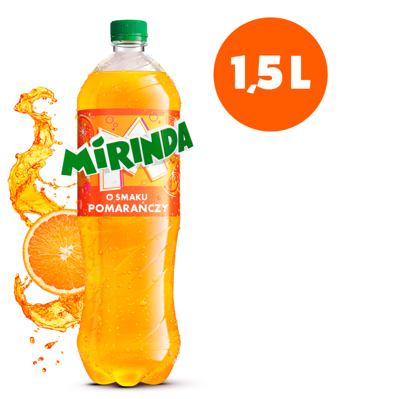MIRINDA Napój gazowany o smaku pomarańczowym