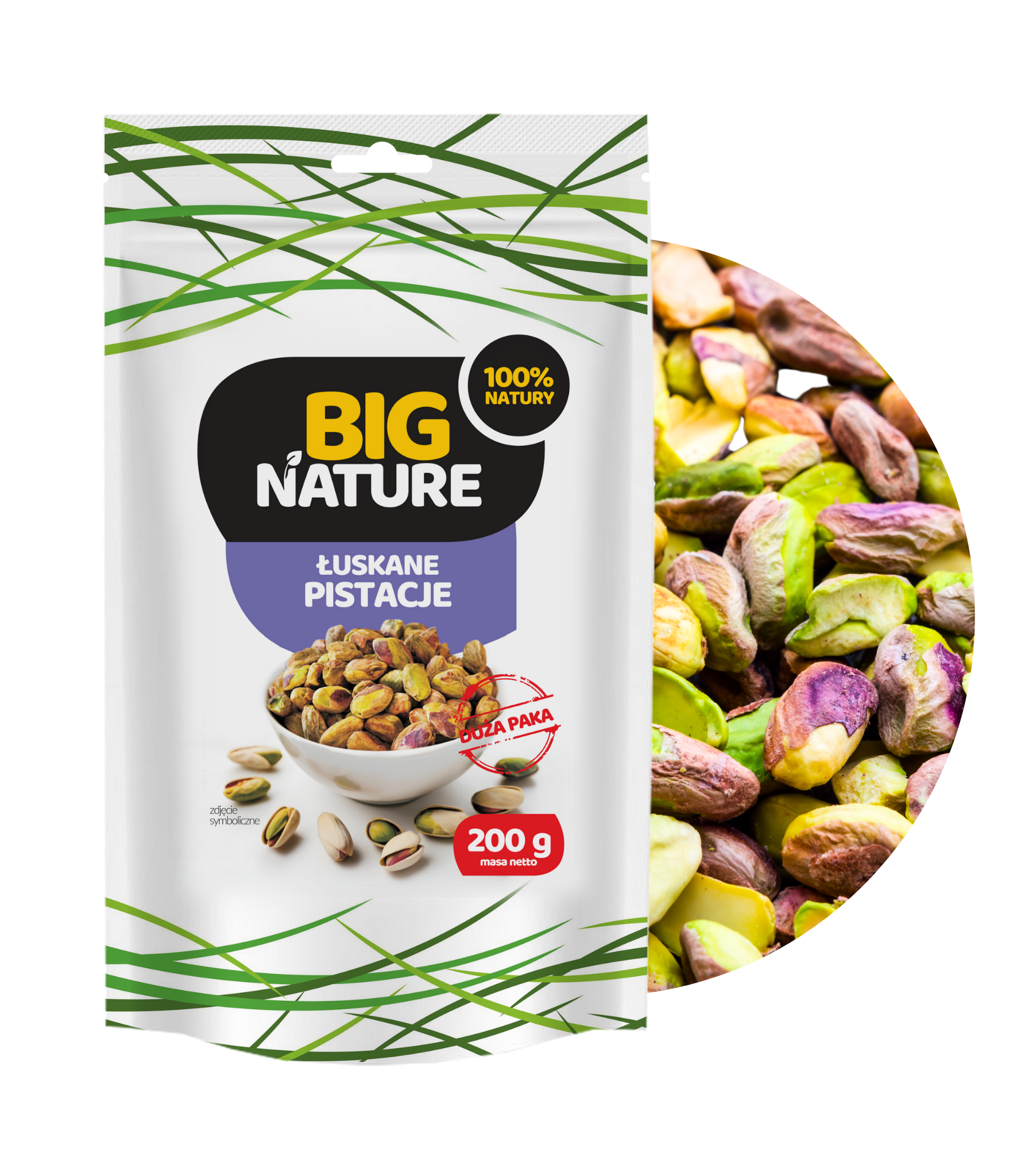 BIG NATURE Pistacje łuskane (niesolone)