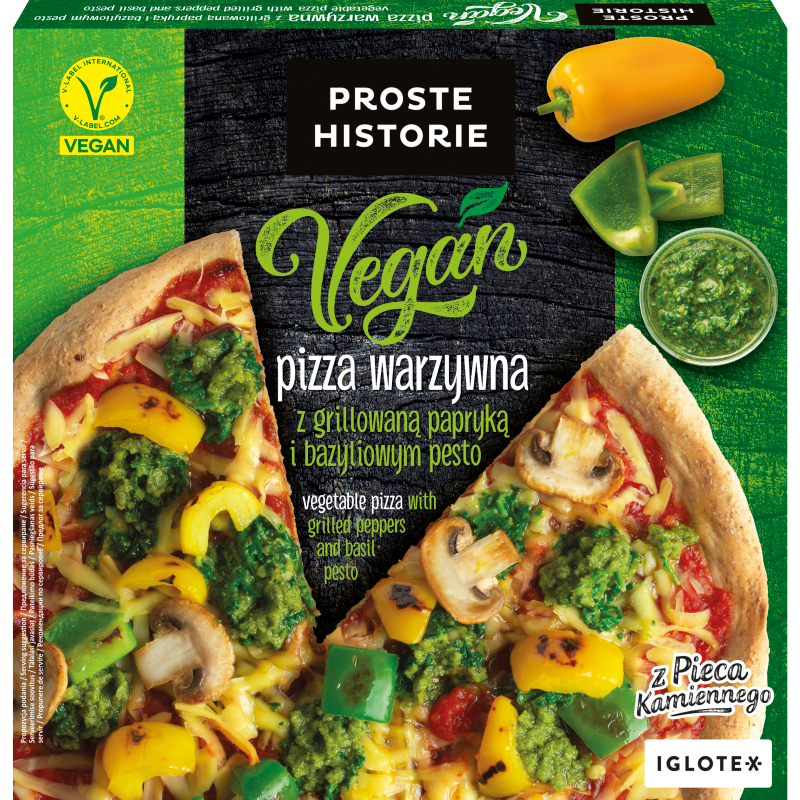 PROSTE HISTORIE VEGAN Pizza warzywna z grillowaną papryką i pesto