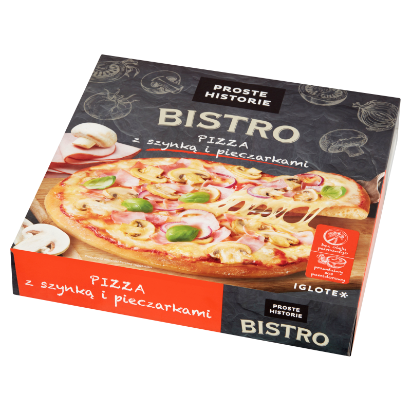 PROSTE HISTORIE BISTRO Pizza z szynką i pieczarkami frisco.pl