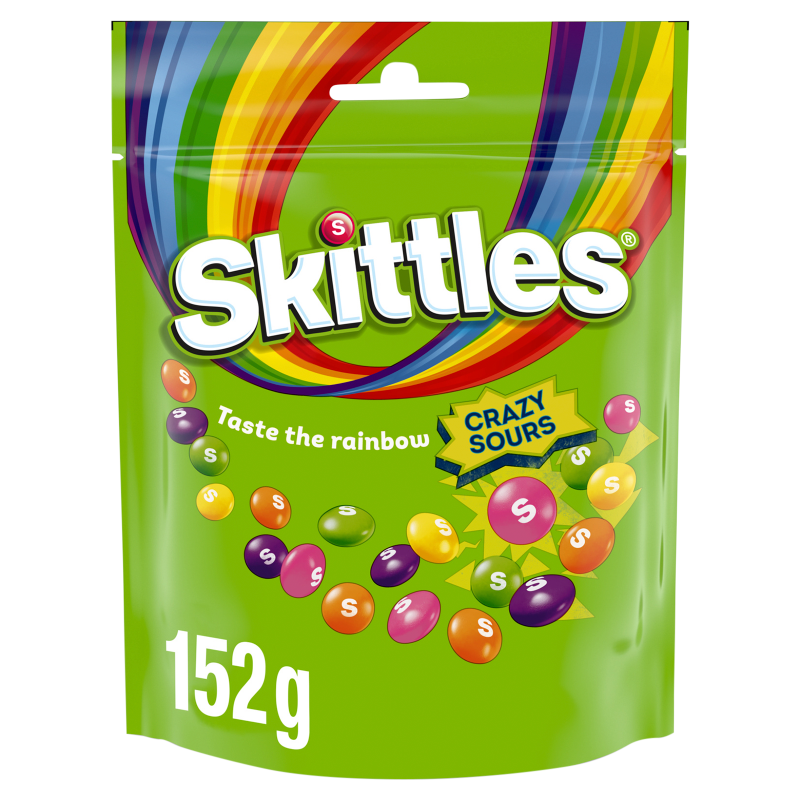SKITTLES Cukierki do żucia owocowe kwaśne 152 g - Frisco.pl