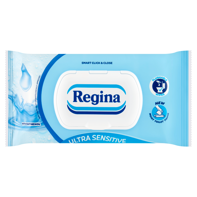REGINA Ultra Sensitive Nawilżany papier toaletowy z pantenolem 42 szt.
