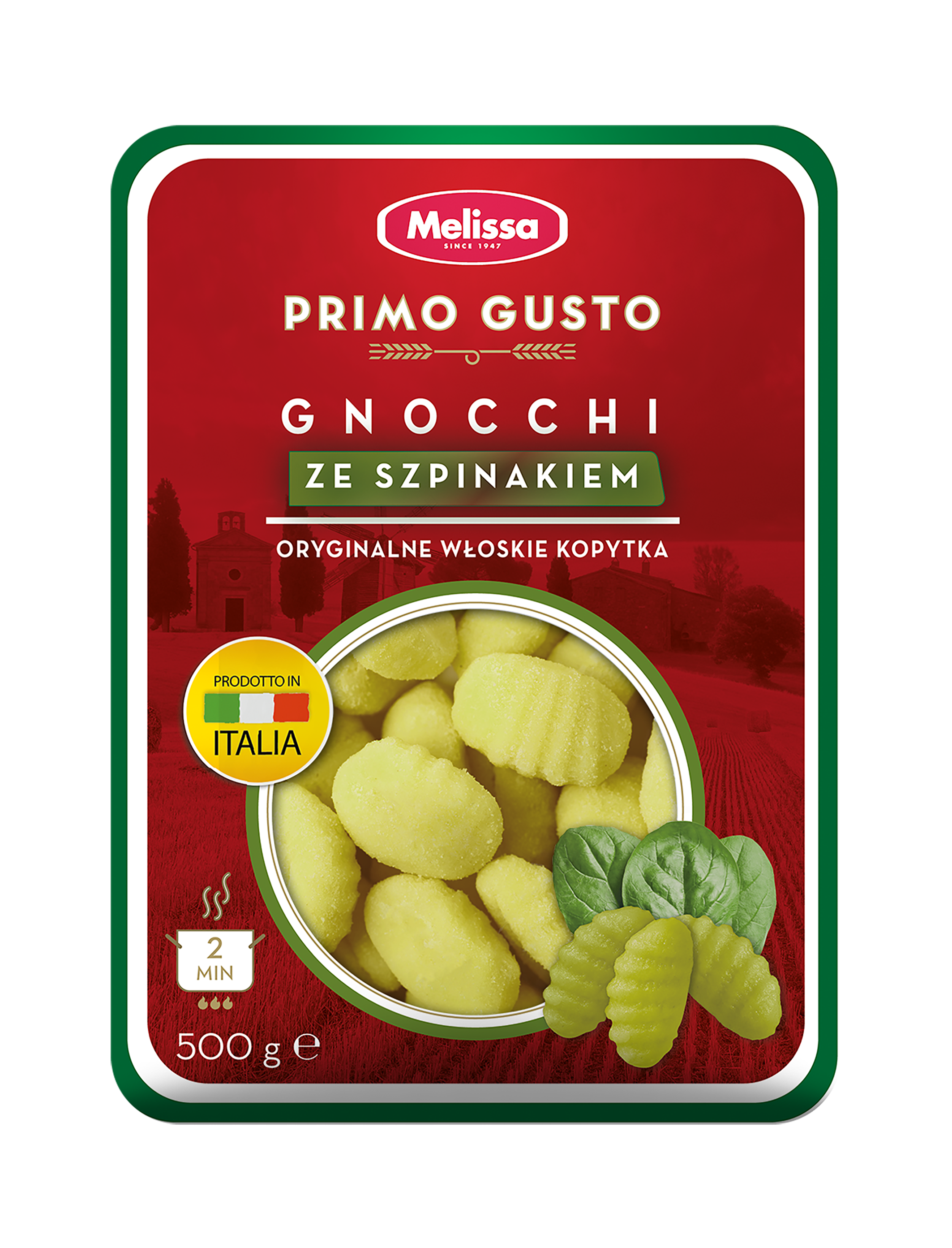 PRIMO GUSTO Gnocchi (włoskie kopytka) ze szpinakiem