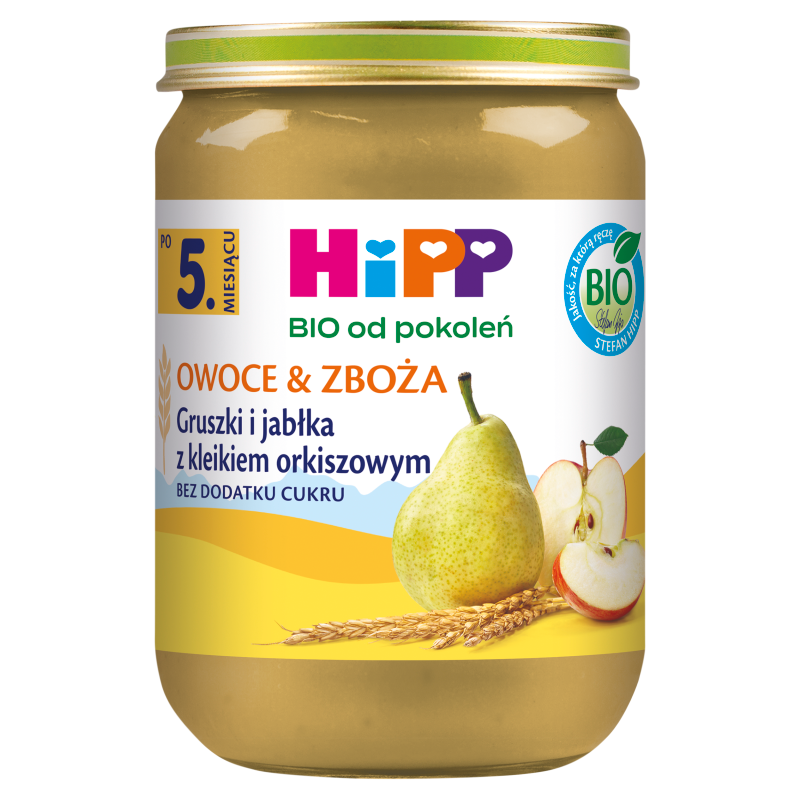 HIPP BIO od pokoleń Gruszki i jabłka z kleikiem orkiszowym BIO