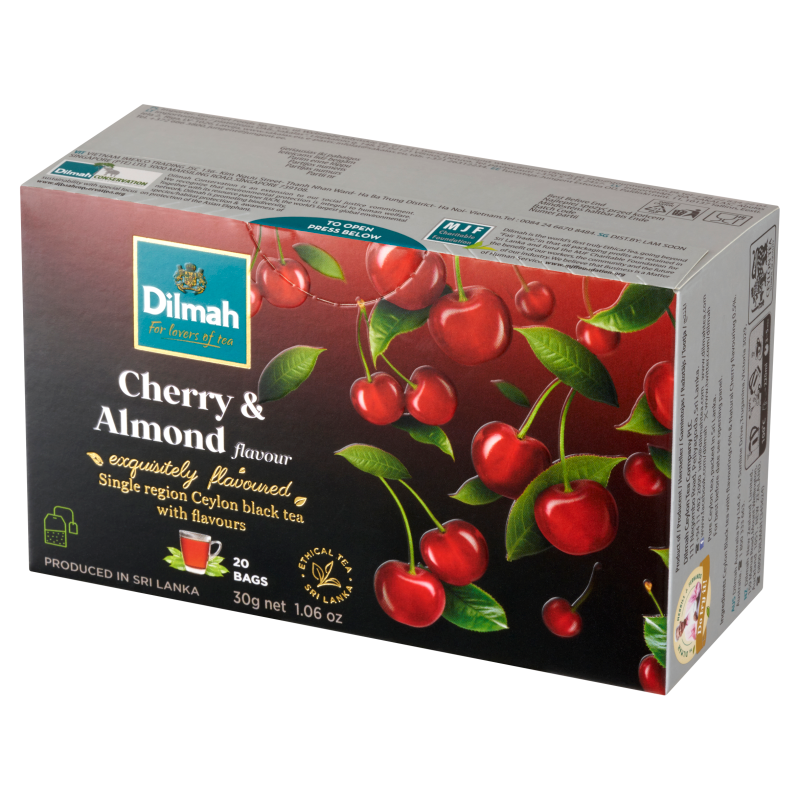 DILMAH Herbata czarna z aromatem wiśni i migdałów 20 torebek ex. frisco.pl