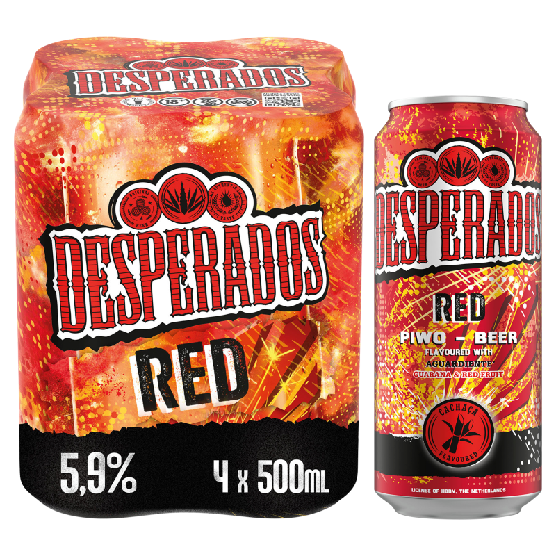 DESPERADOS RED Piwo 4x500ml (puszka)