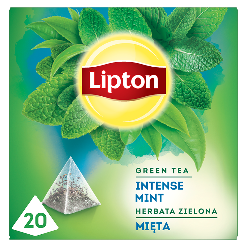 LIPTON Herbata zielona aromatyzowana Mięta 20 piramidek