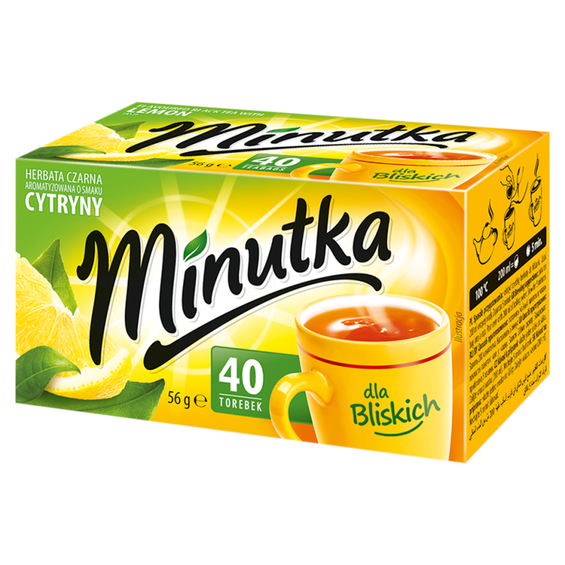 MINUTKA Herbata czarna ekspresowa cytrynowa 40 torebek ex. frisco.pl