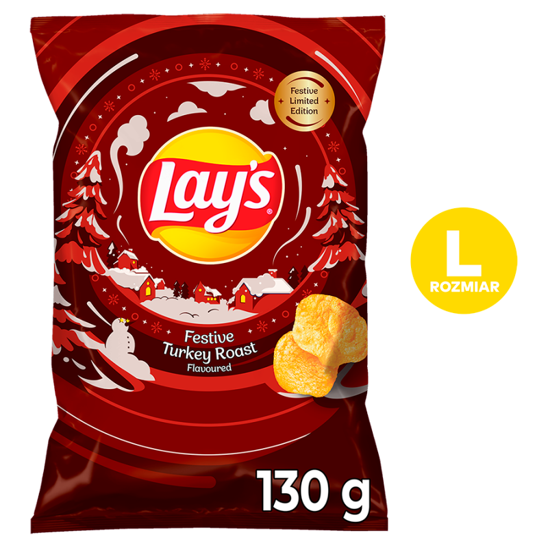 LAY'S Chipsy ziemniaczane o smaku pieczeni z indyka 130 g - Frisco.pl