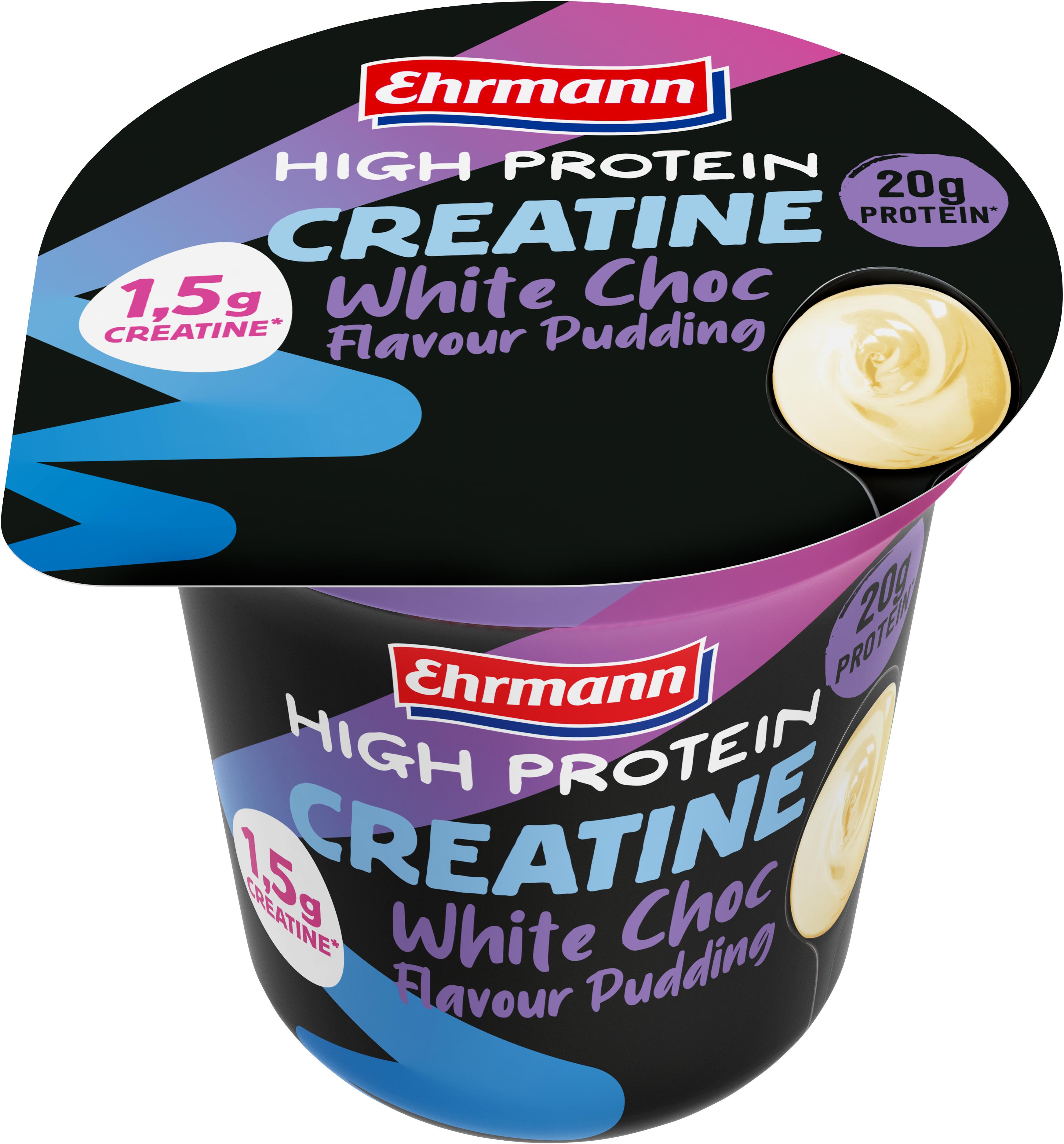 Ehrmann Pudding EHRMANN HIGH PROTEIN Pudding proteinowy z kreatyną biała czekolada 230 ...