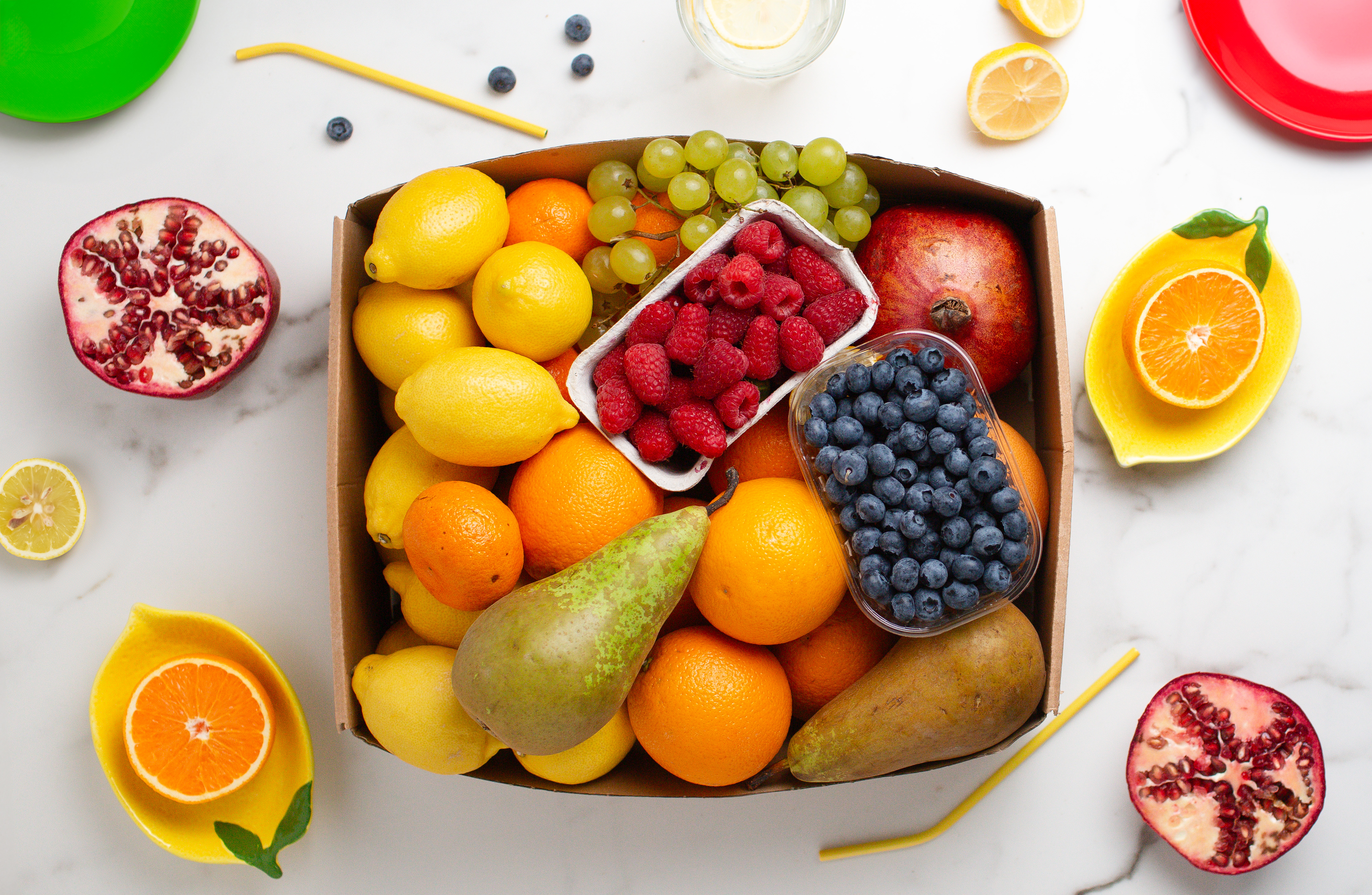 Boxy owocowe i warzywa do biura