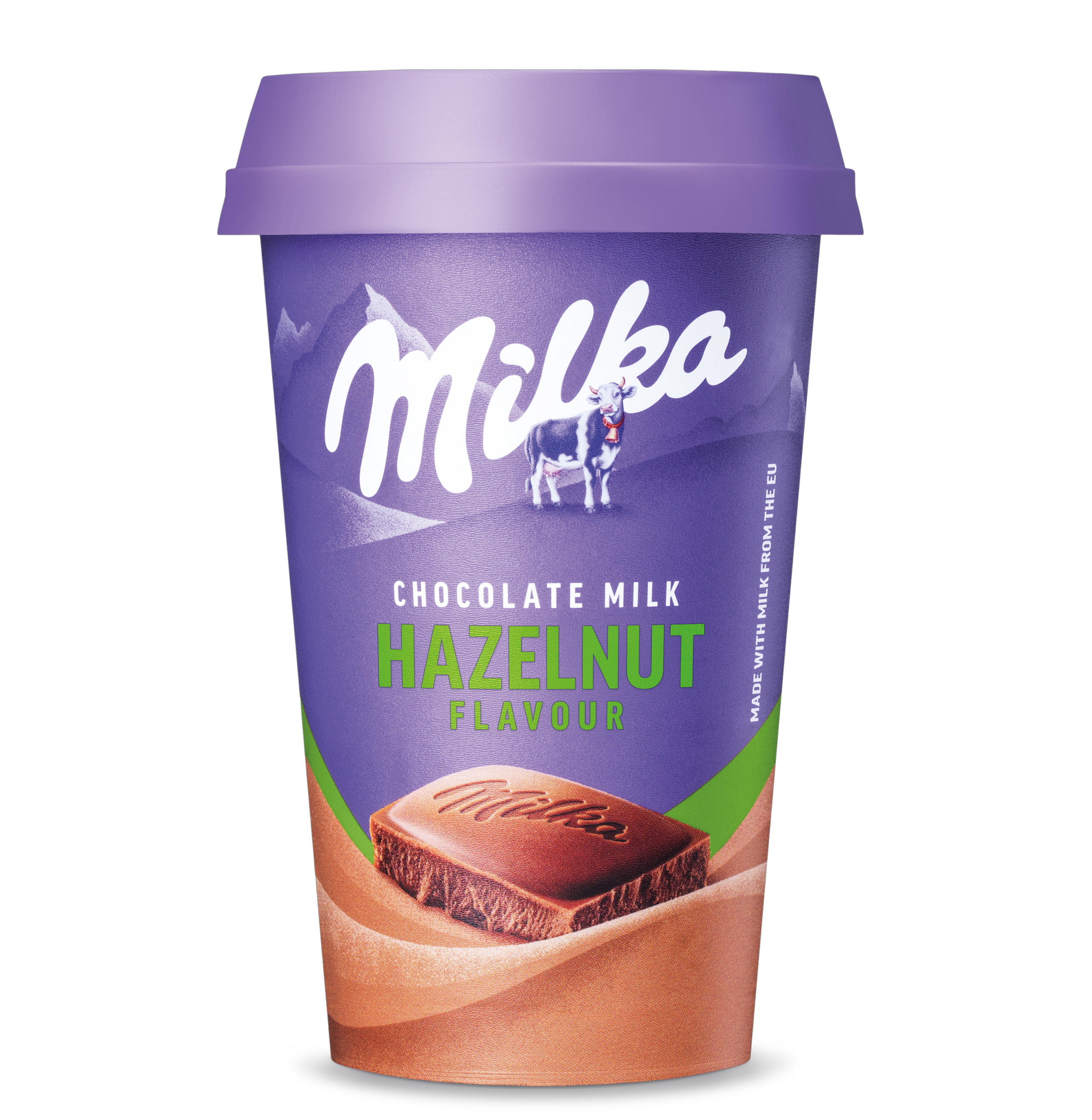 MILKA Hazelnut Napój mleczny z czekoladą Milka o smaku orzechów