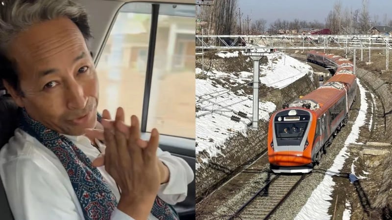 दिल्ली-श्रीनगर वंदे भारत में सफर कर गदगद हुए सोनम वांगचुक, बोले- भारतीय रेलवे की इस उपलब्धि पर गर्व