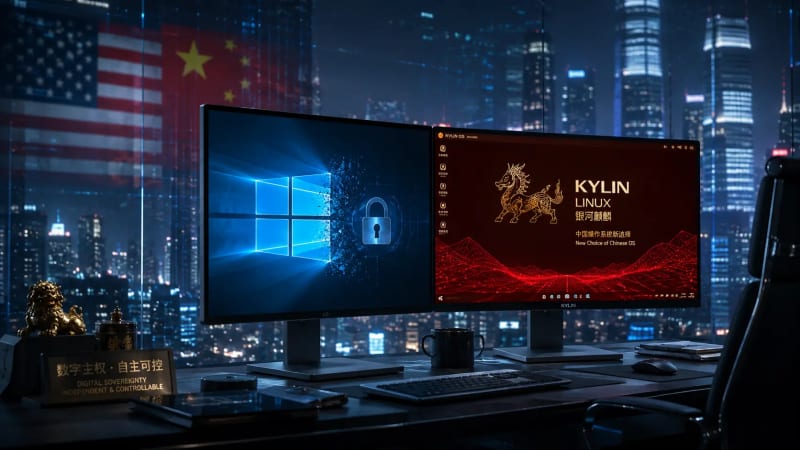 Microsoft को चीन का बड़ा झटका: सरकारी सिस्टम से हटेगा Windows, स्वदेशी Linux OS पर शिफ्टिंग