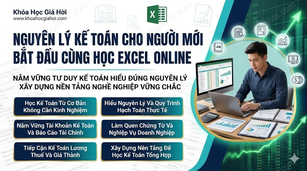 Nguyên Lý Kế Toán Cho Người Mới Bắt Đầu Cùng Học Excel Online