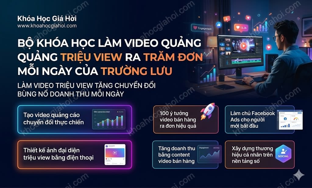 Bộ Khóa Học Làm Video Quảng Cáo Triệu View Ra Trăm Đơn Mỗi Ngày Của Trường Lưu Bộ Khóa Học Làm Video Quảng Cáo Triệu View Ra Trăm Đơn Mỗi Ngày Của Trường Lưu