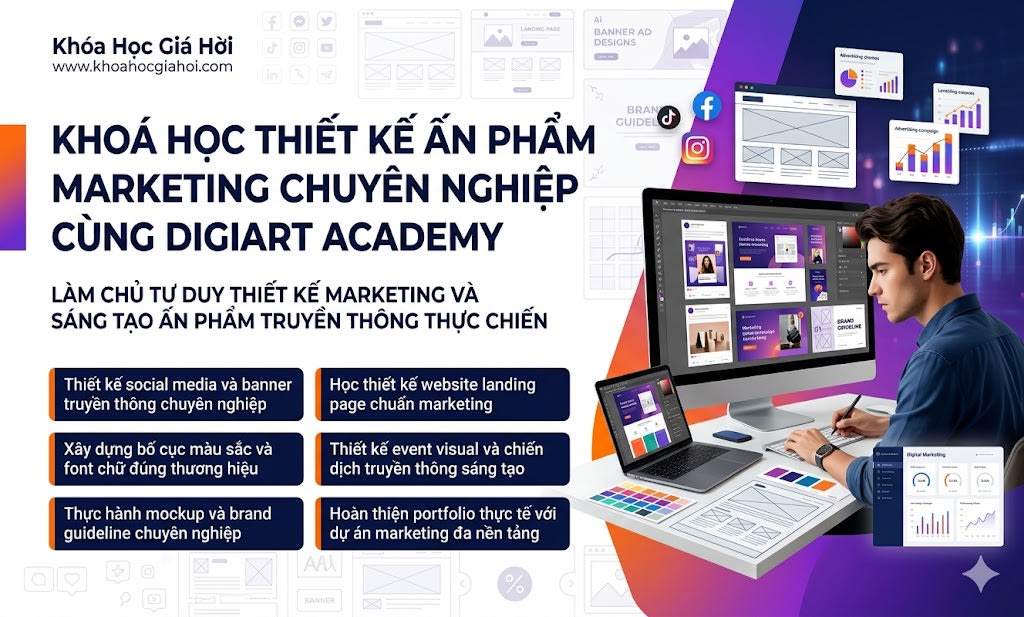 Khoá Học Thiết Kế Ấn Phẩm Marketing Chuyên Nghiệp Cùng Digiart Academy Khoá Học Thiết Kế Ấn Phẩm Marketing Chuyên Nghiệp Cùng Digiart Academy