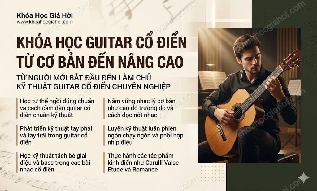 Khóa Học Guitar Cổ Điển - Từ Cơ Bản Đến Nâng Cao