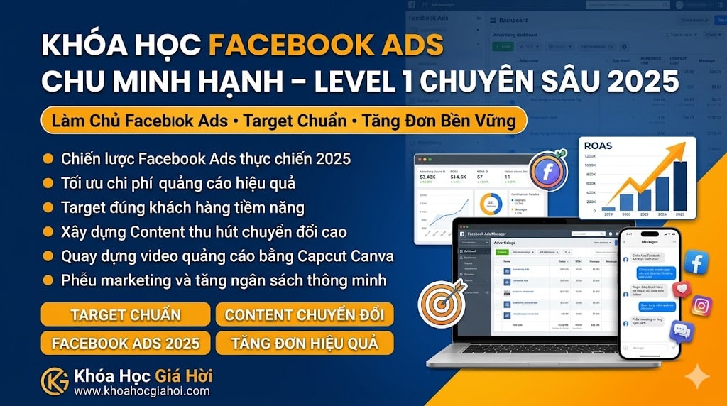 Khóa Học Facebook Ads Chu Minh Hạnh – Level 1 Chuyên Sâu 2025