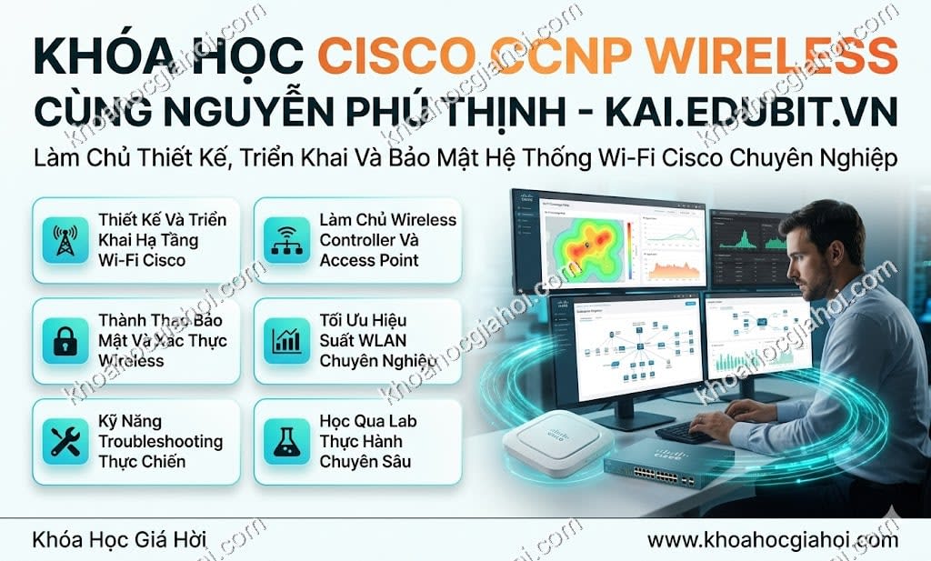 Khóa Học Cisco CCNP Wireless Cùng Nguyễn Phú Thịnh - Kai.edubit.vn